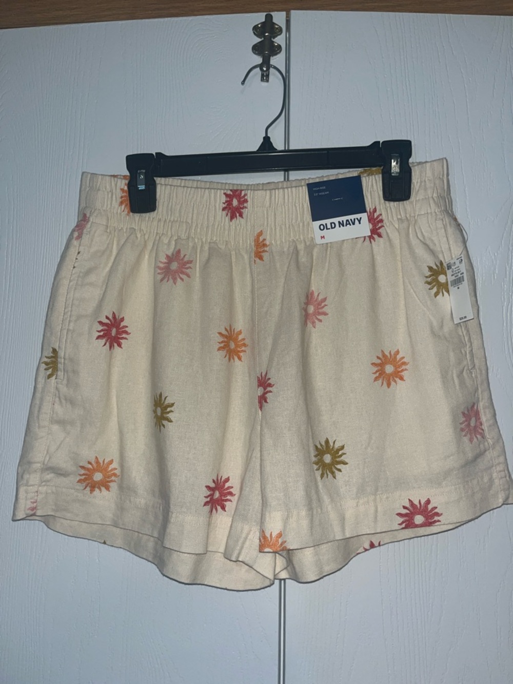 Old Navy Linen Blend High Rise Shorts